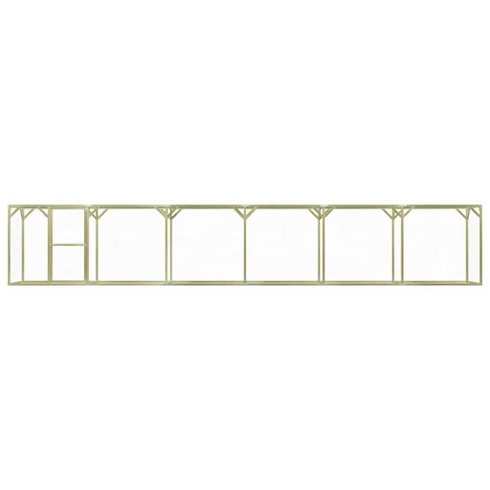Poulailler XXL bois traité enclos extérieur pour élevage 1,5x9x1,5 m – ComfortXL Outdoor Living - Image 2