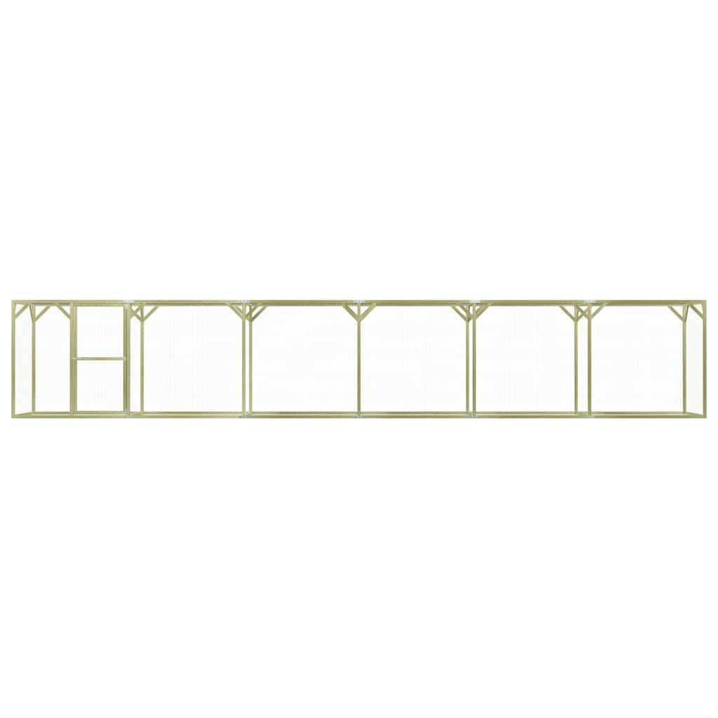 Poulailler XXL bois traité enclos extérieur pour élevage 1,5x9x1,5 m – ComfortXL Outdoor Living - Image 2