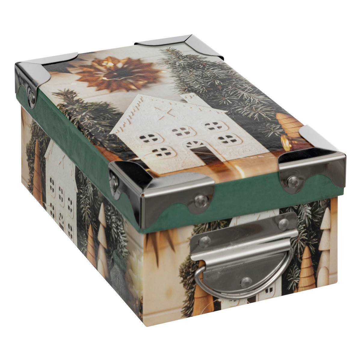 Fééric Lights & Christmas - Lot de 16 Boîtes de rangement coins en métal déco Noël - Imagen 9