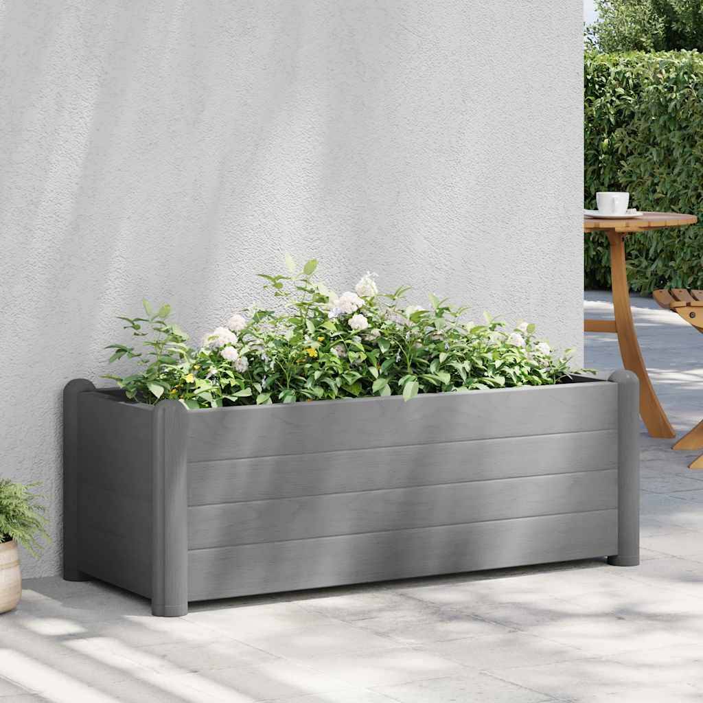 Lit surélevé de jardin PP Gris pierre 100 x 43 x 35 cm - PANGIVO - Image 1