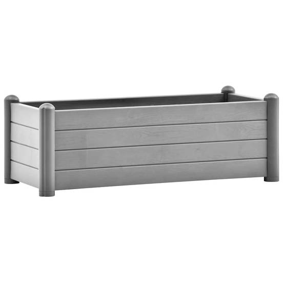 Lit surélevé de jardin PP Gris pierre 100 x 43 x 35 cm - PANGIVO - Image 2