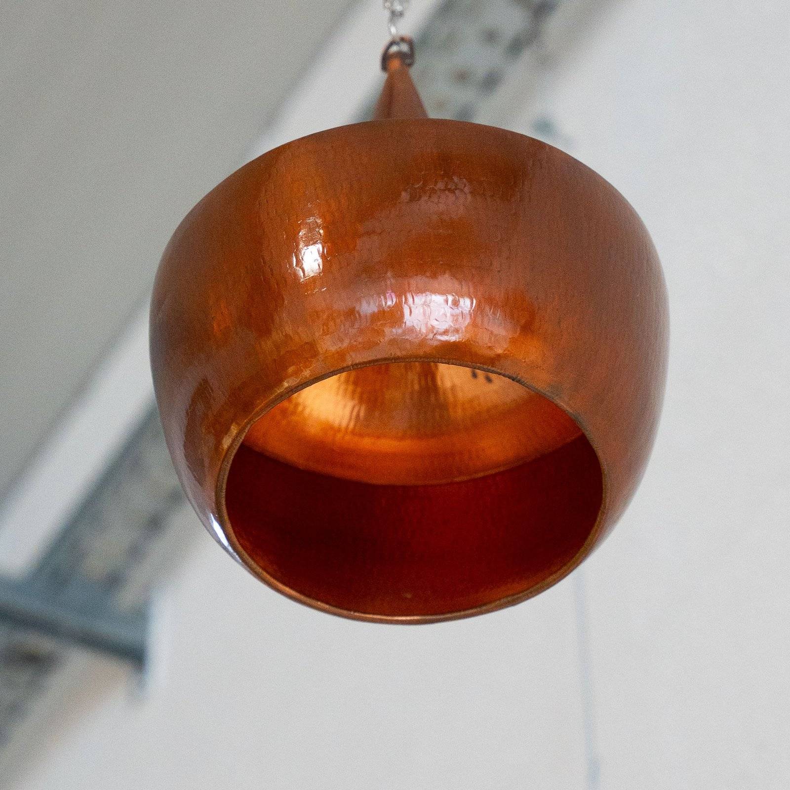 Suspension en Cuivre martelé - Naturel - 25 cm - Image 3