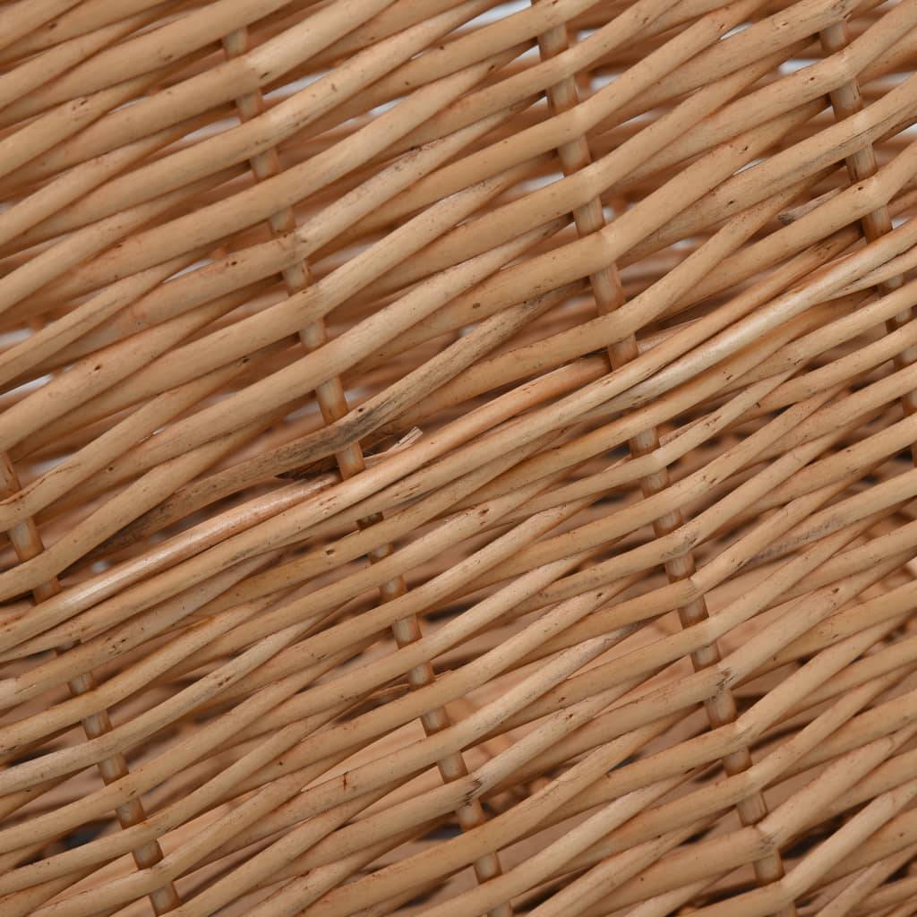 Grand panier à bûches en osier naturel avec poignées pour cheminée 78 cm – ComfortXL Outdoor Living - Image 5