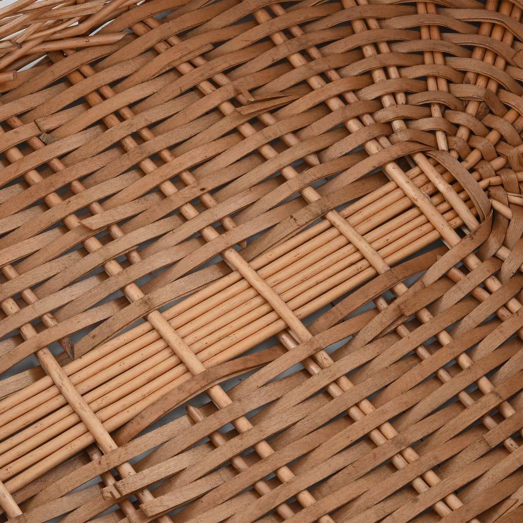 Grand panier à bûches en osier naturel avec poignées pour cheminée 78 cm – ComfortXL Outdoor Living - Image 6