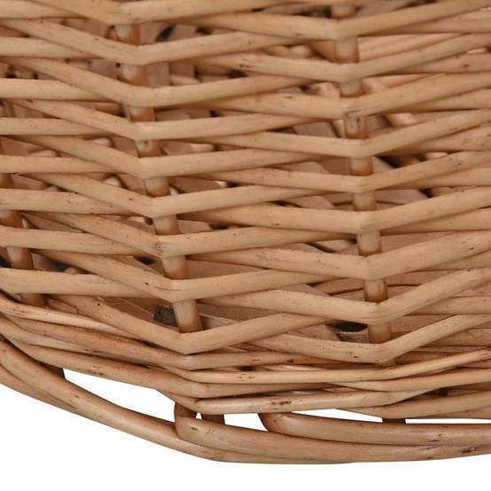 Grand panier à bûches en osier naturel avec poignées pour cheminée 78 cm – ComfortXL Outdoor Living - Image 4
