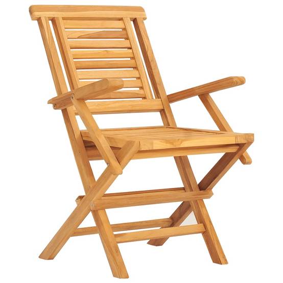 Ensemble de 5 pcs table de jardin avec chaises - mobilier de jardin Bois de teck massif - Image 4