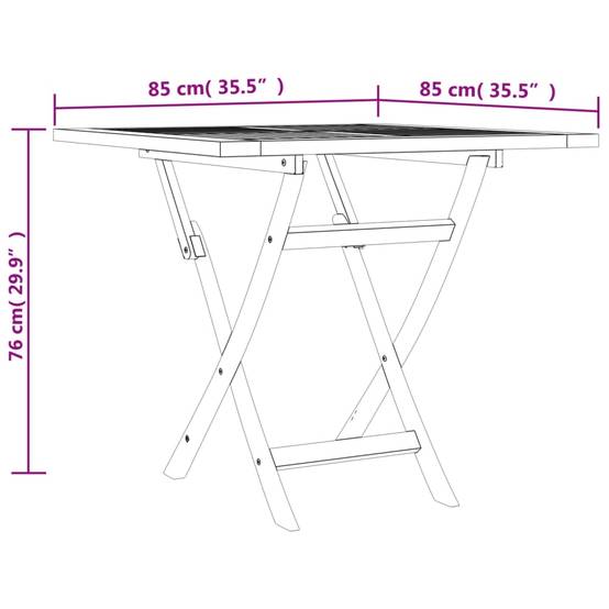 Ensemble de 5 pcs table de jardin avec chaises - mobilier de jardin Bois de teck massif - Image 10