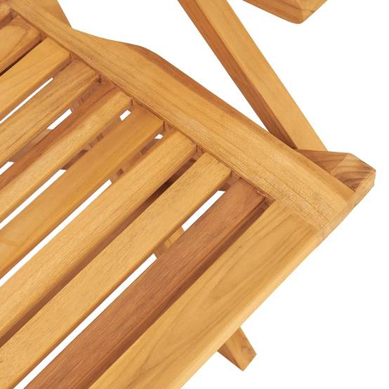 Ensemble de 5 pcs table de jardin avec chaises - mobilier de jardin Bois de teck massif - Image 5