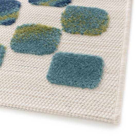 Decoweb - Tapis extérieur et intérieur motif géométrique - Idylle - Bleu et vert - 120 x 170 cm - Decoweb - Imagen 5