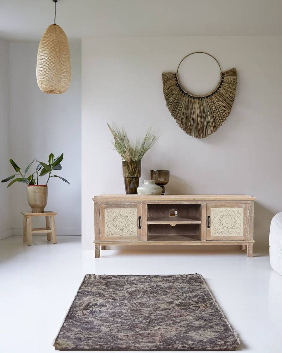 Mala - Meuble  en manguier massif sculpté 140 cm - UNIQKA - Imagen 2