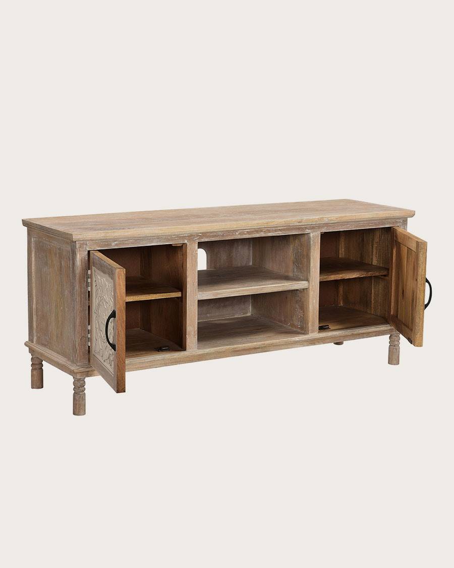 Mala - Meuble en manguier massif sculpté 140 cm - UNIQKA - Imagen 4