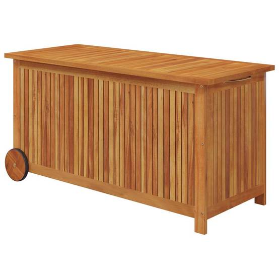 Coffre de rangement bois d'acacia naturel 113 x 50 x 58 cm - PANGIVO - Image 2