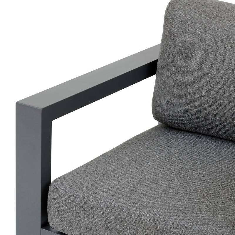 Hesperide - Fauteuil de salon de jardin "Évasion" graphite polyester et aluminium - Hespéride - Image 5