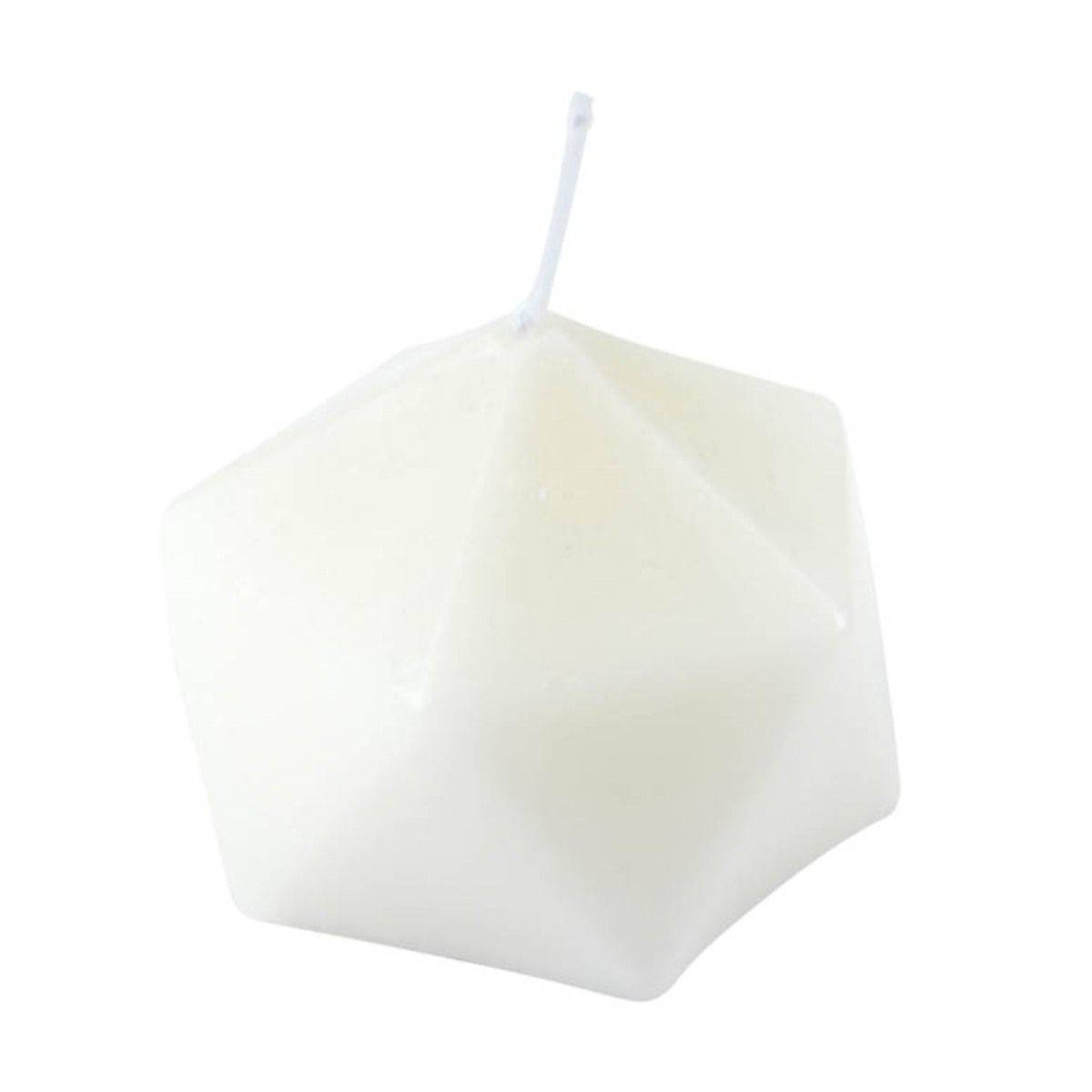 Bougie Déco Origami "Arty" 7cm Blanc