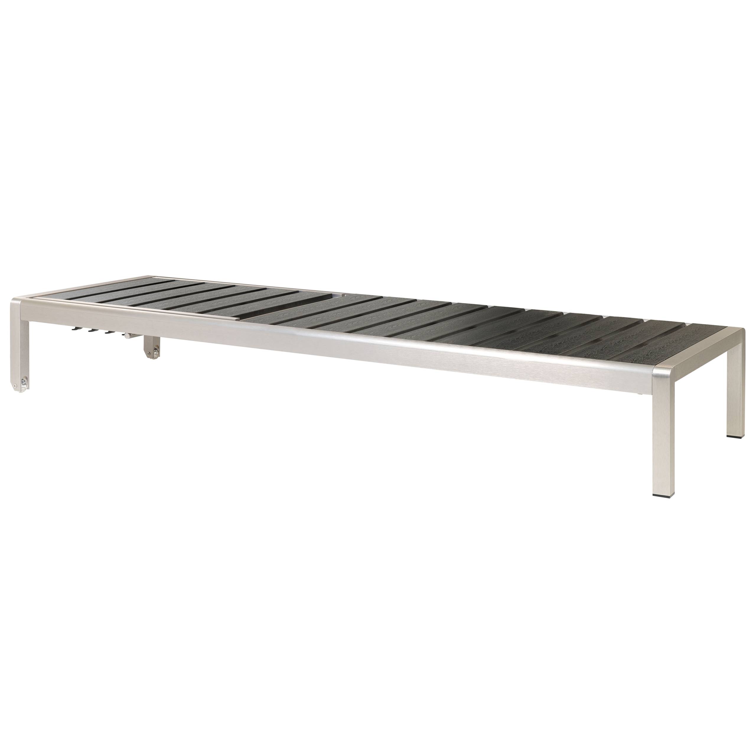 Beliani - Chaise longue Aluminium Noir/argenté NARDO - Beliani - Imagen 5