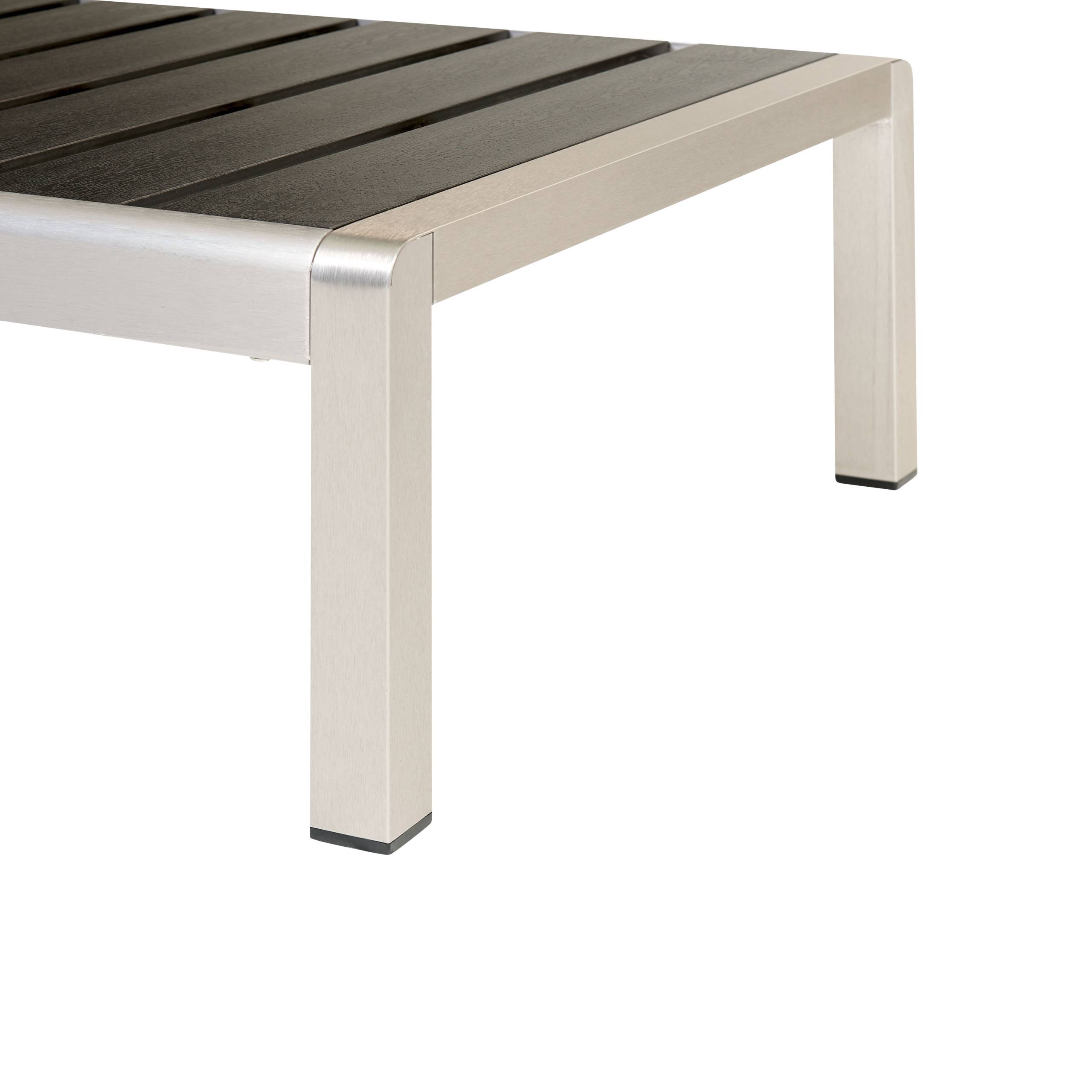Beliani - Chaise longue Aluminium Noir/argenté NARDO - Beliani - Imagen 9