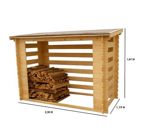 Abri bûches en bois - 4 stères - Image 3