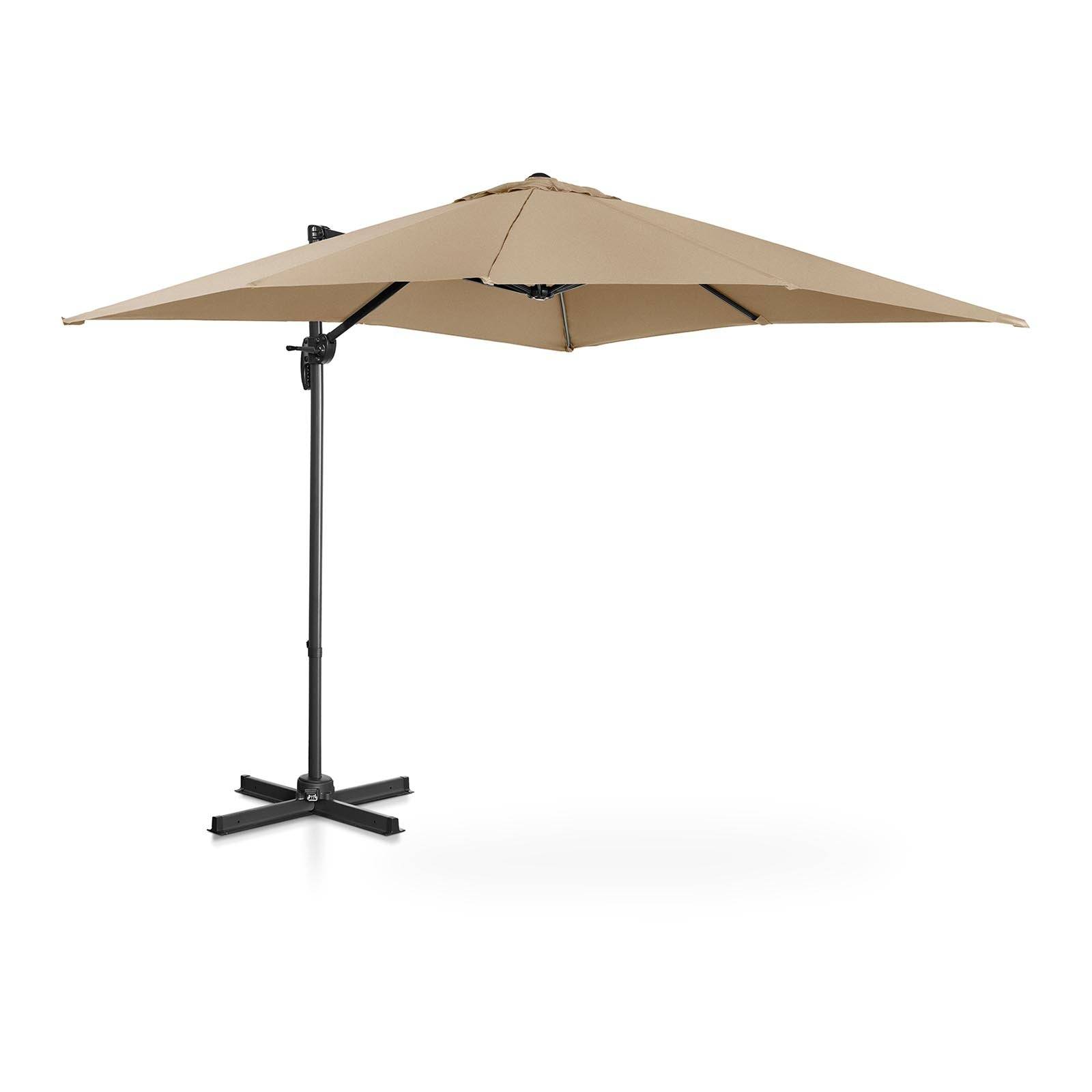 Helloshop26 - Parasol déporté - taupe - rectangulaire - 250 x 250 cm - inclinable et pivotant - Imagen 2