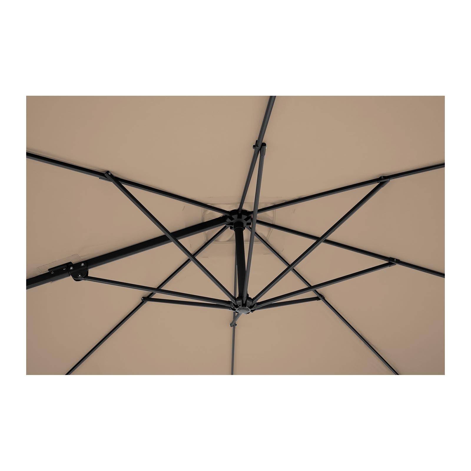 Helloshop26 - Parasol déporté - taupe - rectangulaire - 250 x 250 cm - inclinable et pivotant - Imagen 5