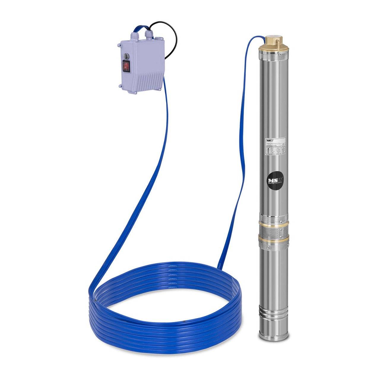 Pompe immergée pompe de puits submersible refoulement - 4800 L/h - 750 Watts - acier inoxydable - Image 1