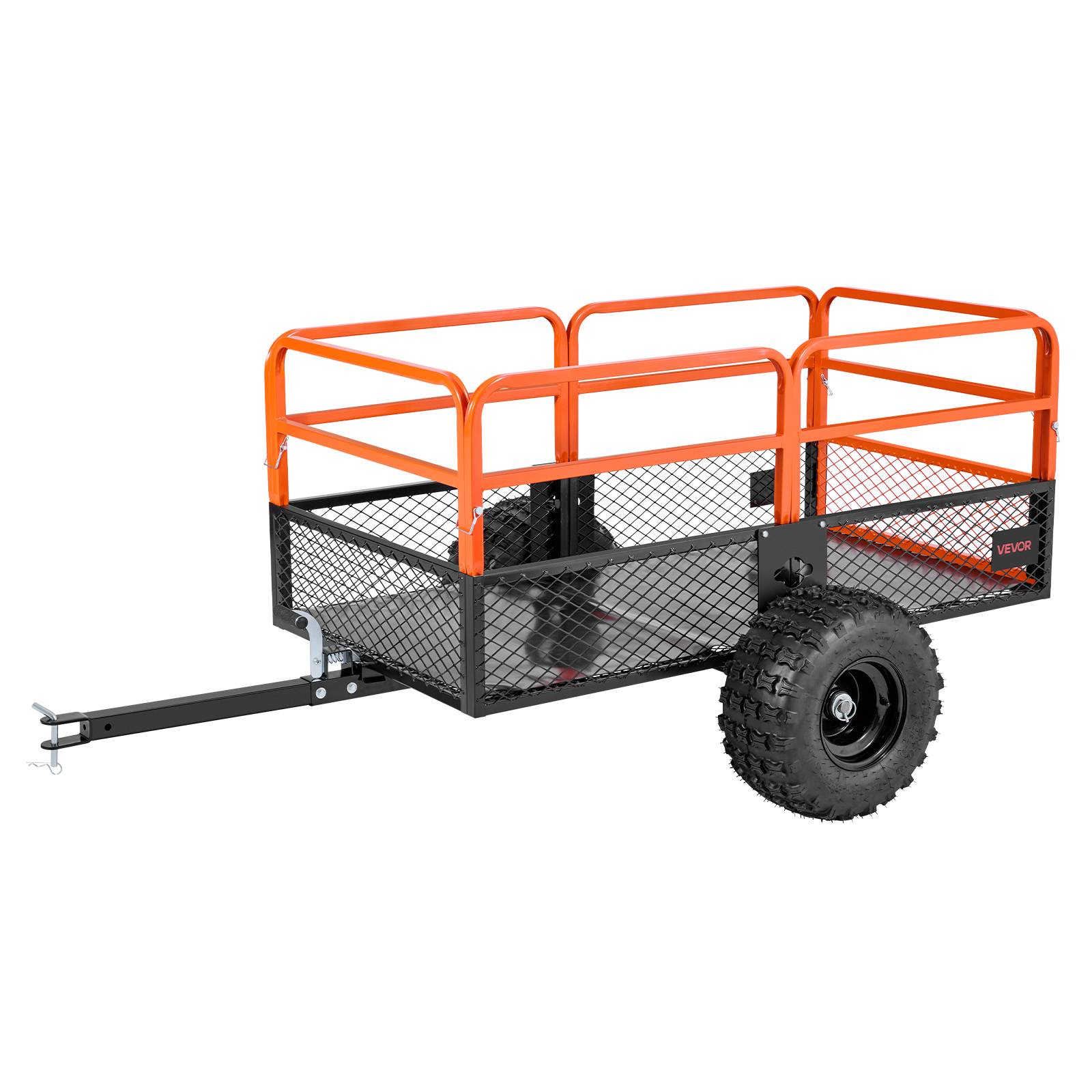 VEVOR Remorque benne basculante 793 L, tracteur tondeuse jardin acier, capacité 800,6 kg. - Image 1