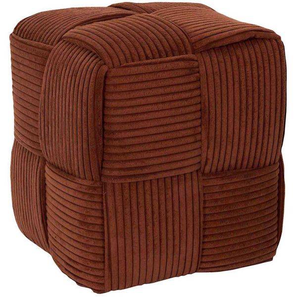 The Home Deco Factory - Pouf en tissu côtelé tressé Scott The Home Deco Factory - Image 1