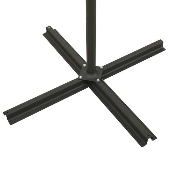 Helloshop26 - Parasol meuble de jardin déporté avec mât et lumières led rouge 300 cm bordeaux - Imagen 9