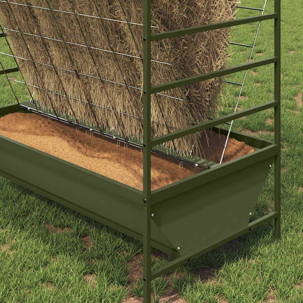 Mangeoire Bétail Métal 15kg Hauteur Idéale Pré Vert Olive - ComfortXL Outdoor Living - Image 4