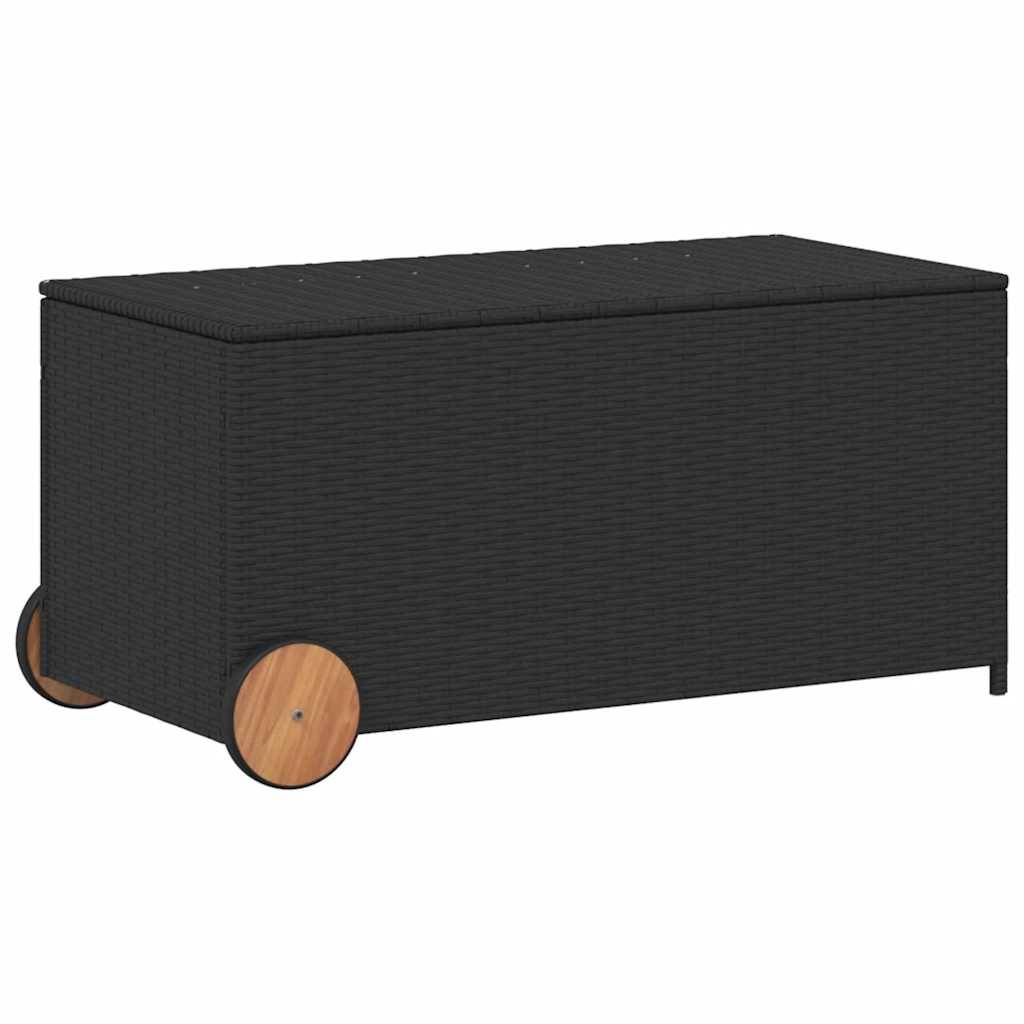 Coffre de Rangement Polyrotin avec Roues 190L pour Extérieur et Intérieur Noir – ComfortXL Outdoor Living - Image 2