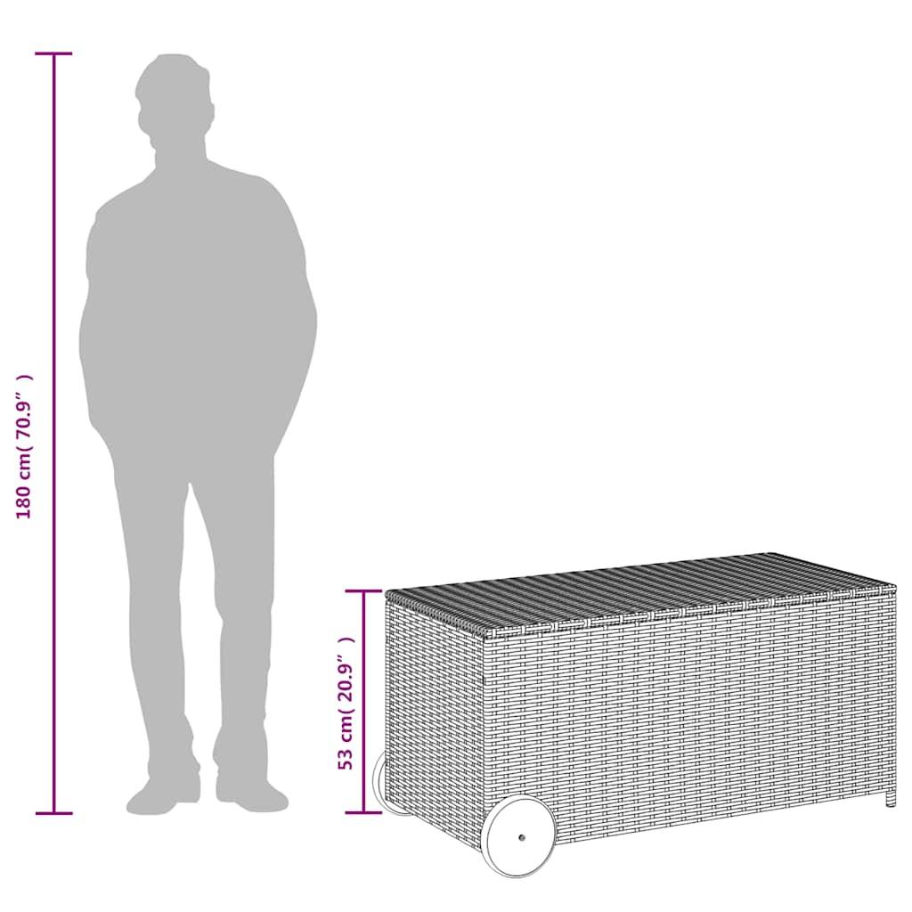 Coffre de Rangement Polyrotin avec Roues 190L pour Extérieur et Intérieur Noir – ComfortXL Outdoor Living - Image 10