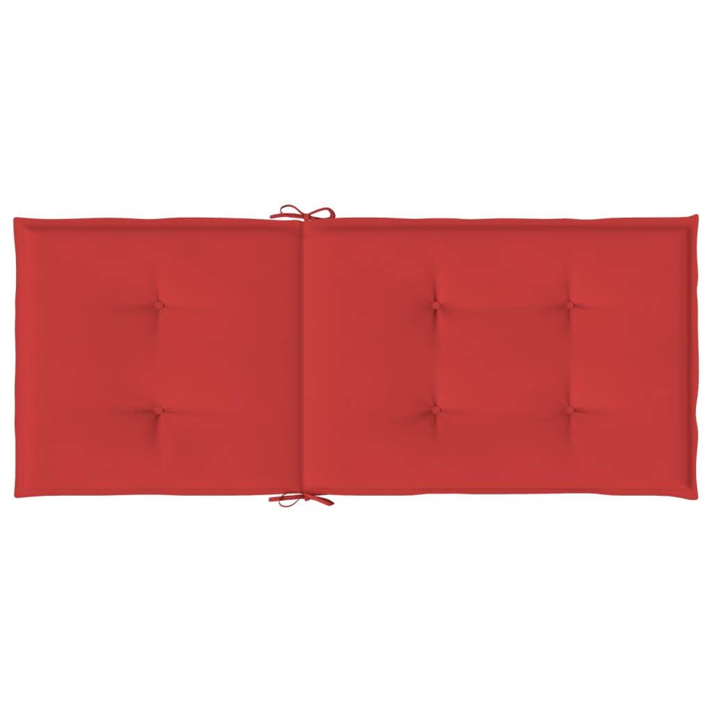 Prolenta Premium - Coussins de chaise de jardin polyester rouge 120 x 50 x 3 cm - Prolenta premium p330.8 - Image 7