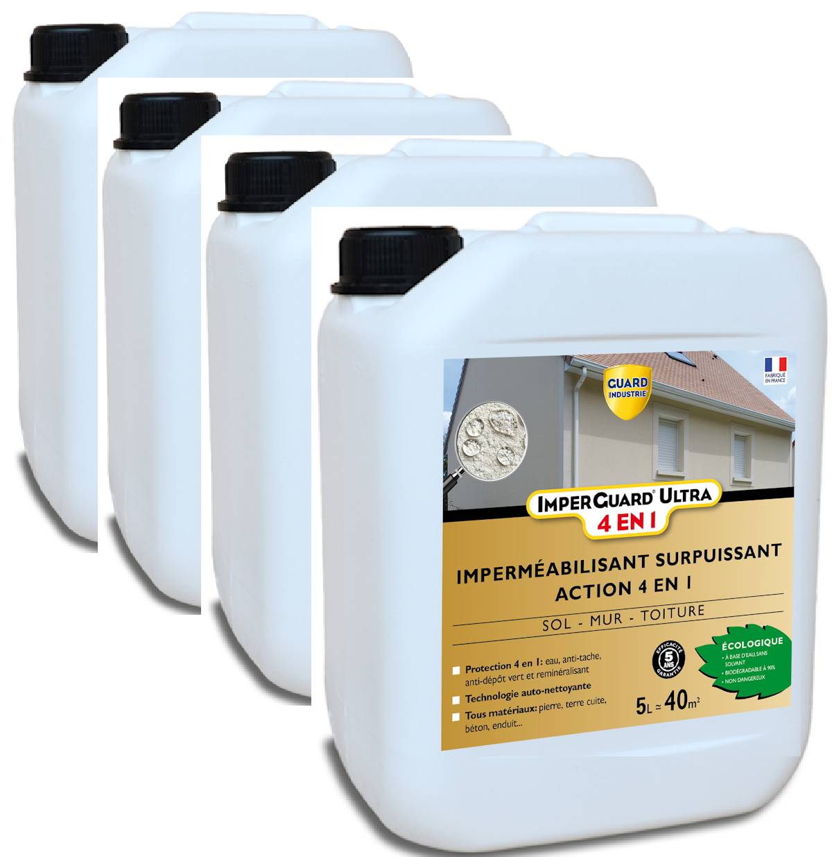 Imperméabilisant Imperguard ULTRA 4 en 1 20L traite 160m² 4 bidons de 5L - Image 1