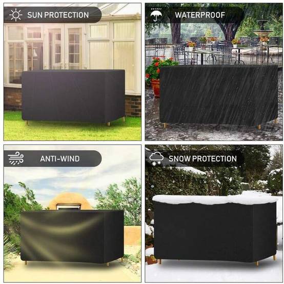 IntiMeg - Housse Salon de Jardin 420D Oxford 242 162 100cm Housse de Protection Salon de Jardin Housse Table Jardin Bâche Salon IntiMeg - Image 2