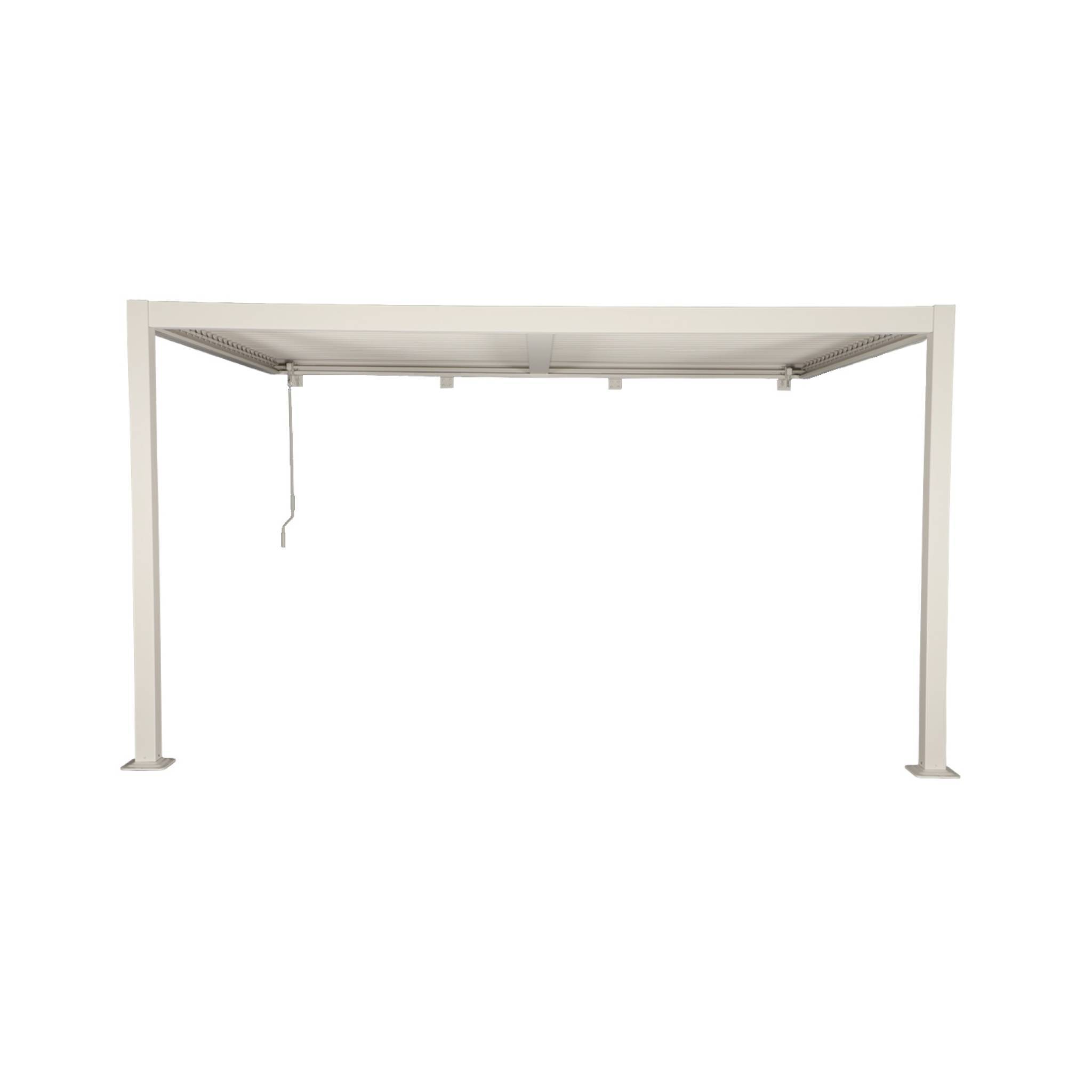 sweeek - Pergola bioclimatique aluminium adossée lames orientables 4x3m beige Palace | sweeek - Image 5