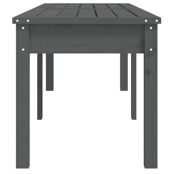 Maison Chic - Banc de jardin - Banc d'extérieur - Banquette à 2 places gris 159,5x44x45cm bois massif de pin - Imagen 5
