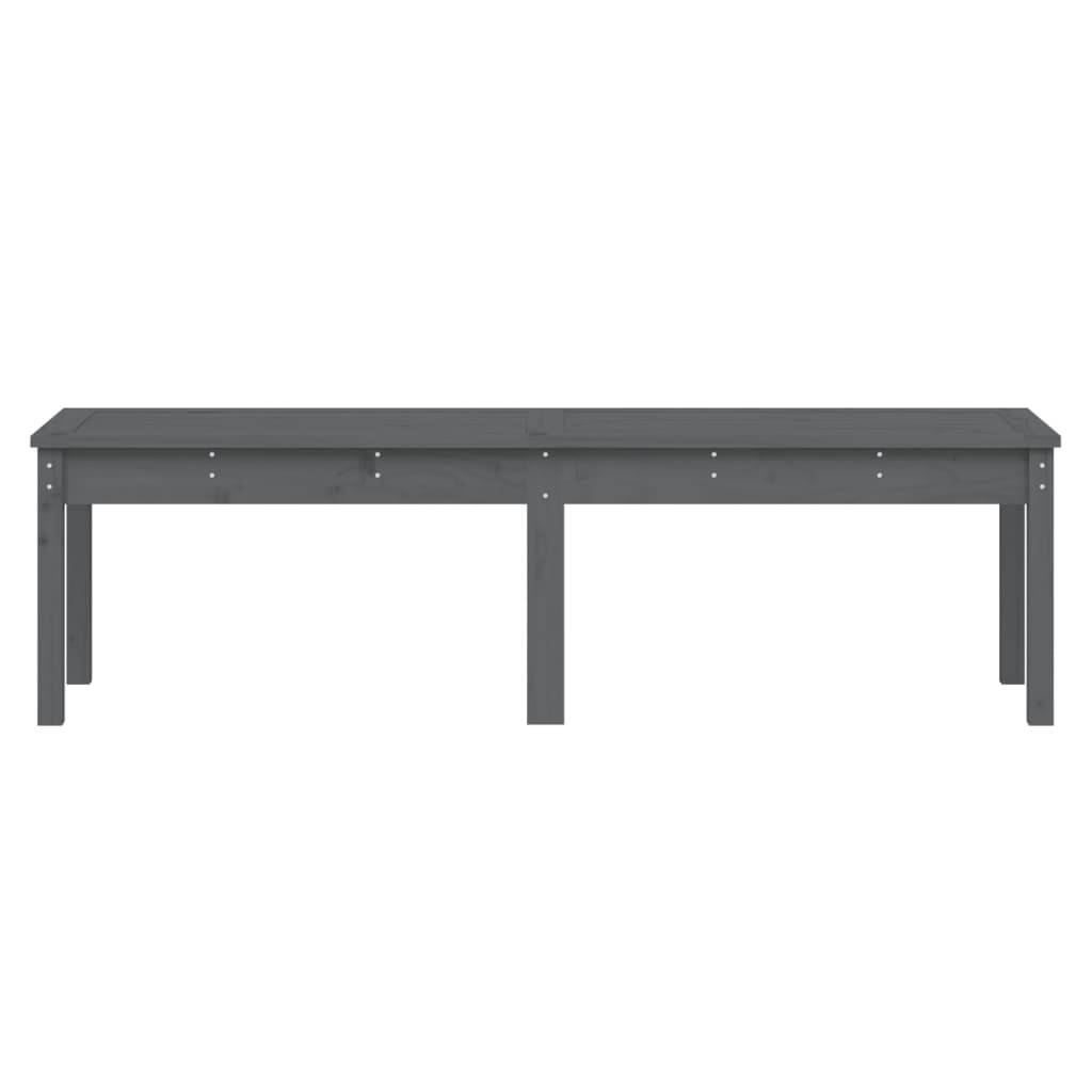 Maison Chic - Banc de jardin - Banc d'extérieur - Banquette à 2 places gris 159,5x44x45cm bois massif de pin - Imagen 4