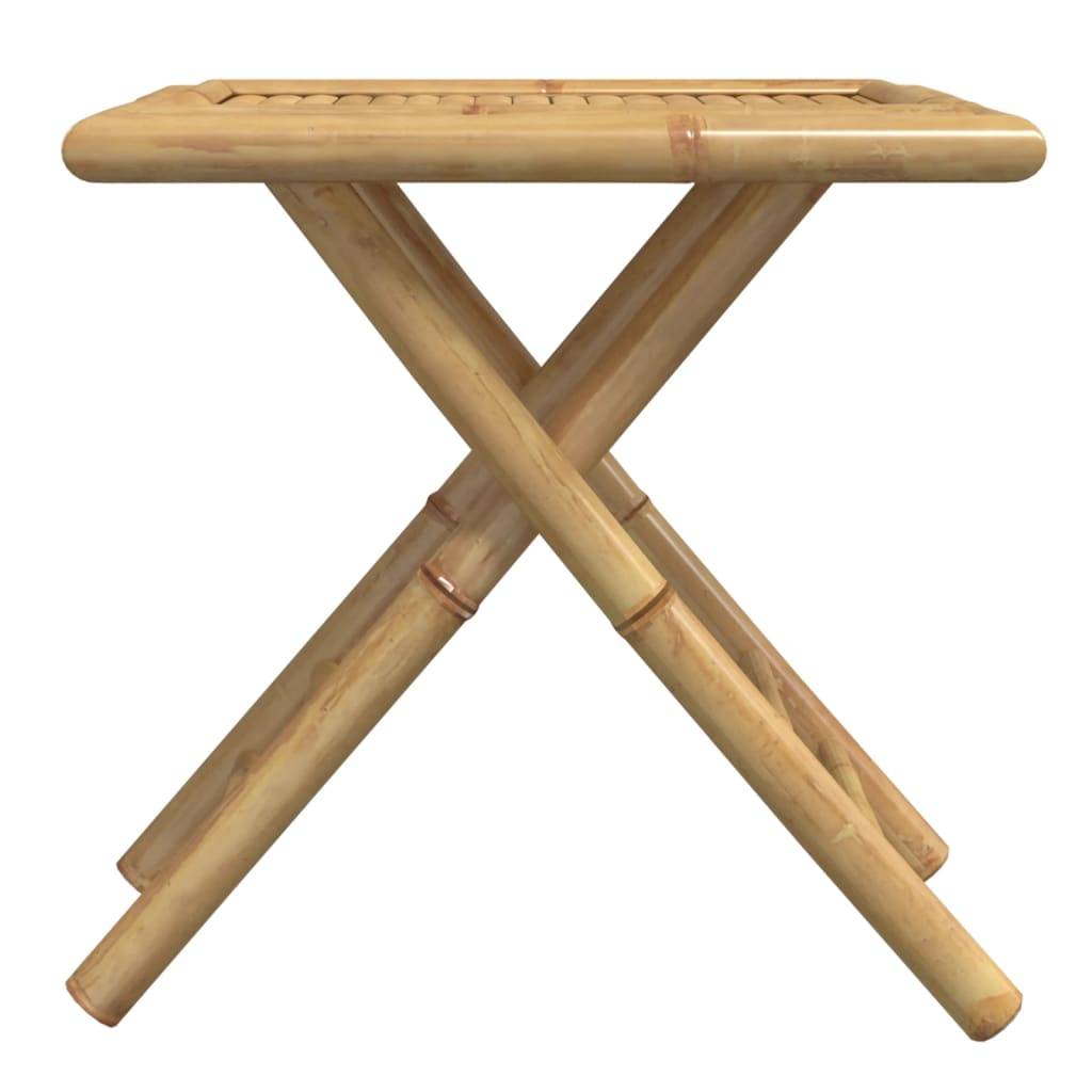 ComfortXL - Table d'Appoint Pliable en Bambou 45x45cm, Petite Table de Jardin Carrée et Nomade – ComfortXL Outdoor Living - Image 5