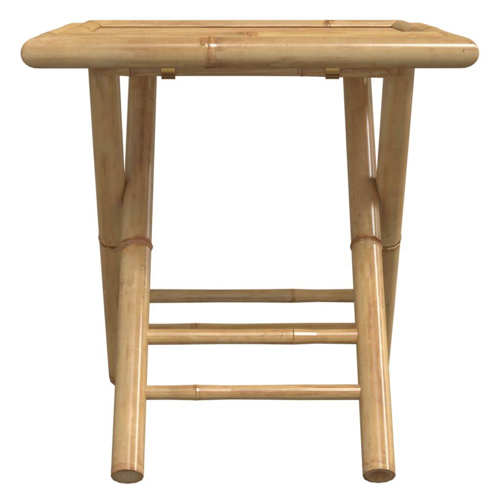 ComfortXL - Table d'Appoint Pliable en Bambou 45x45cm, Petite Table de Jardin Carrée et Nomade – ComfortXL Outdoor Living - Image 4