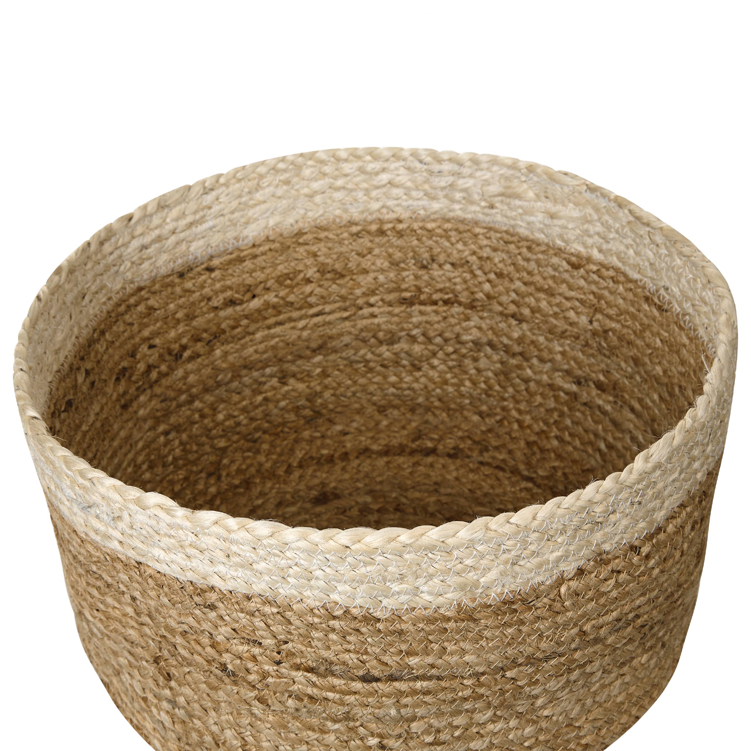 Beliani - Lot de 3 Paniers de Rangement en Jute Naturelle et Beige 13/14/18 cm de Hauteur Accessoire Linge Décoration Boho - Imagen 8