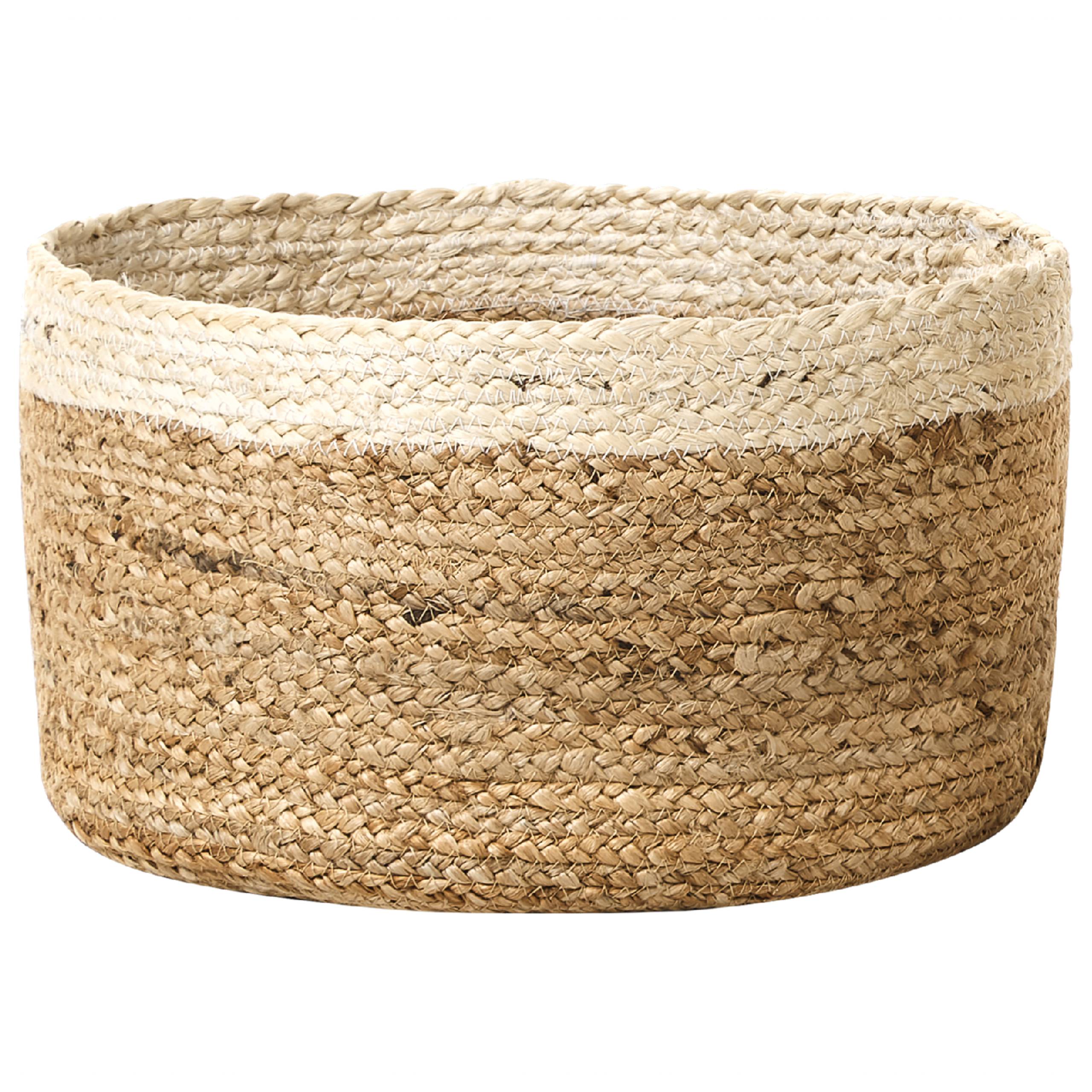 Beliani - Lot de 3 Paniers de Rangement en Jute Naturelle et Beige 13/14/18 cm de Hauteur Accessoire Linge Décoration Boho - Imagen 5