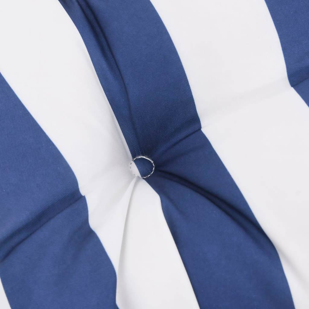 Coussin d'extérieur | Coussin de banc de jardin rayures bleues et blanches 180x50x7cm Maison Chic - Image 5