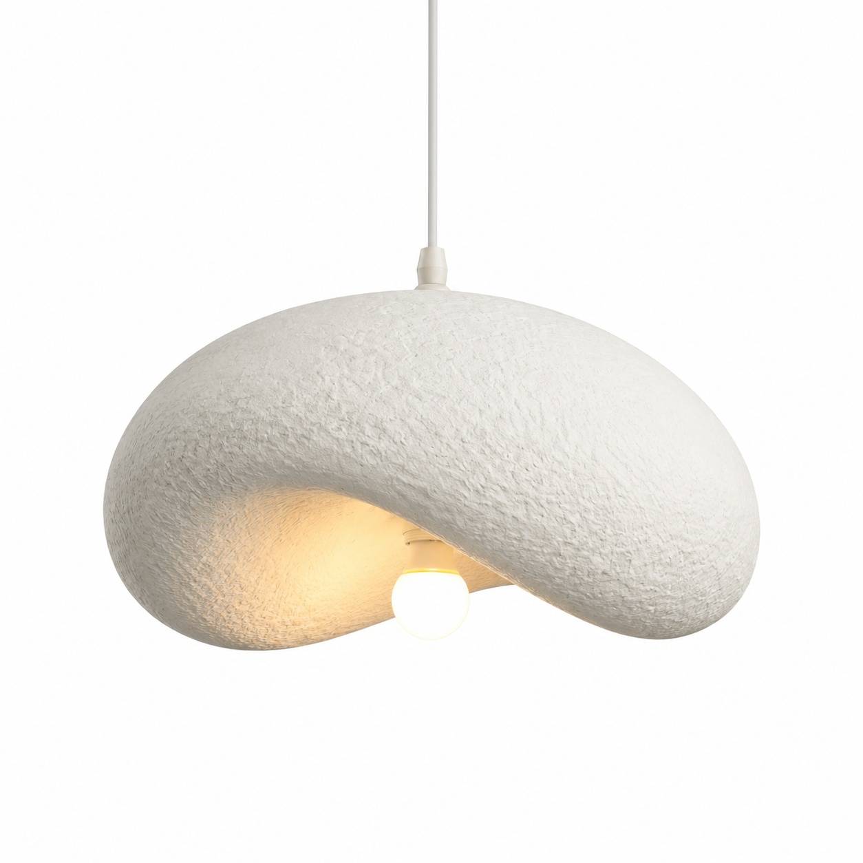 Suspension Plafonnier Moderne Nuage Style Wabi Sabi Blanc Chambre Salon - Image 1