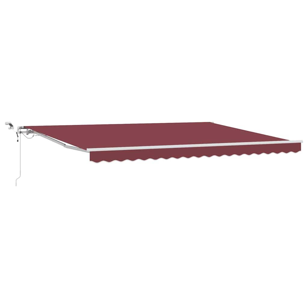 Auvent motorisé aluminium extérieur protection UV capteur vent LED 4,5x3m bordeaux - ComfortXL Outdoor Living - Image 2