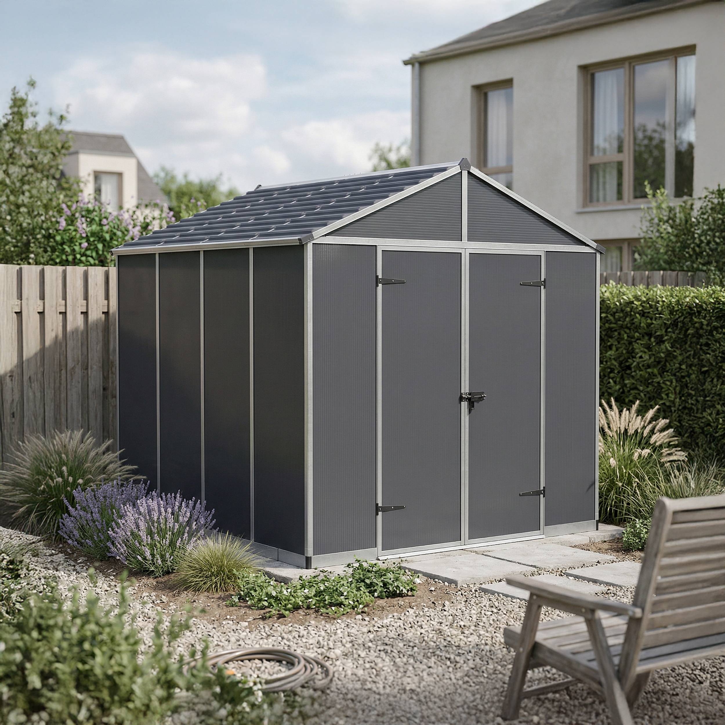 Canopia - Canopia Abri de jardin Rubicon 7,2 m² Gris - Imagen 2