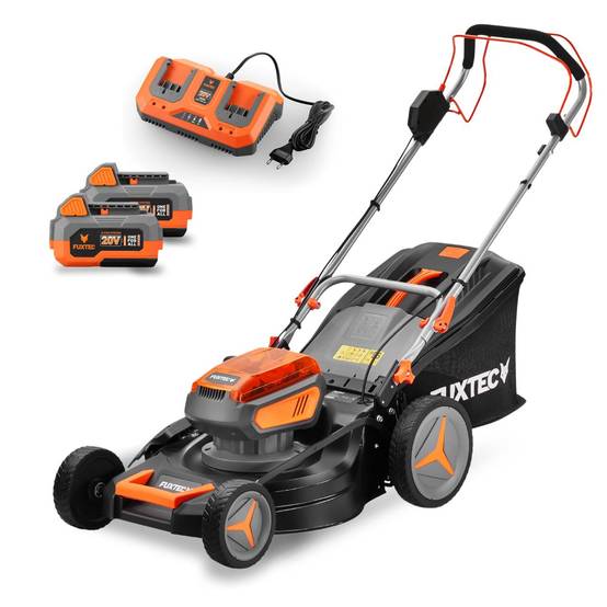 FUXTEC - Tondeuse à gazon autotractée sur batterie FUXTEC FX-E2RM46 – 40V (2x20V), coupe 46 cm, mulching & éjection latérale – FUXTEC - Image 1