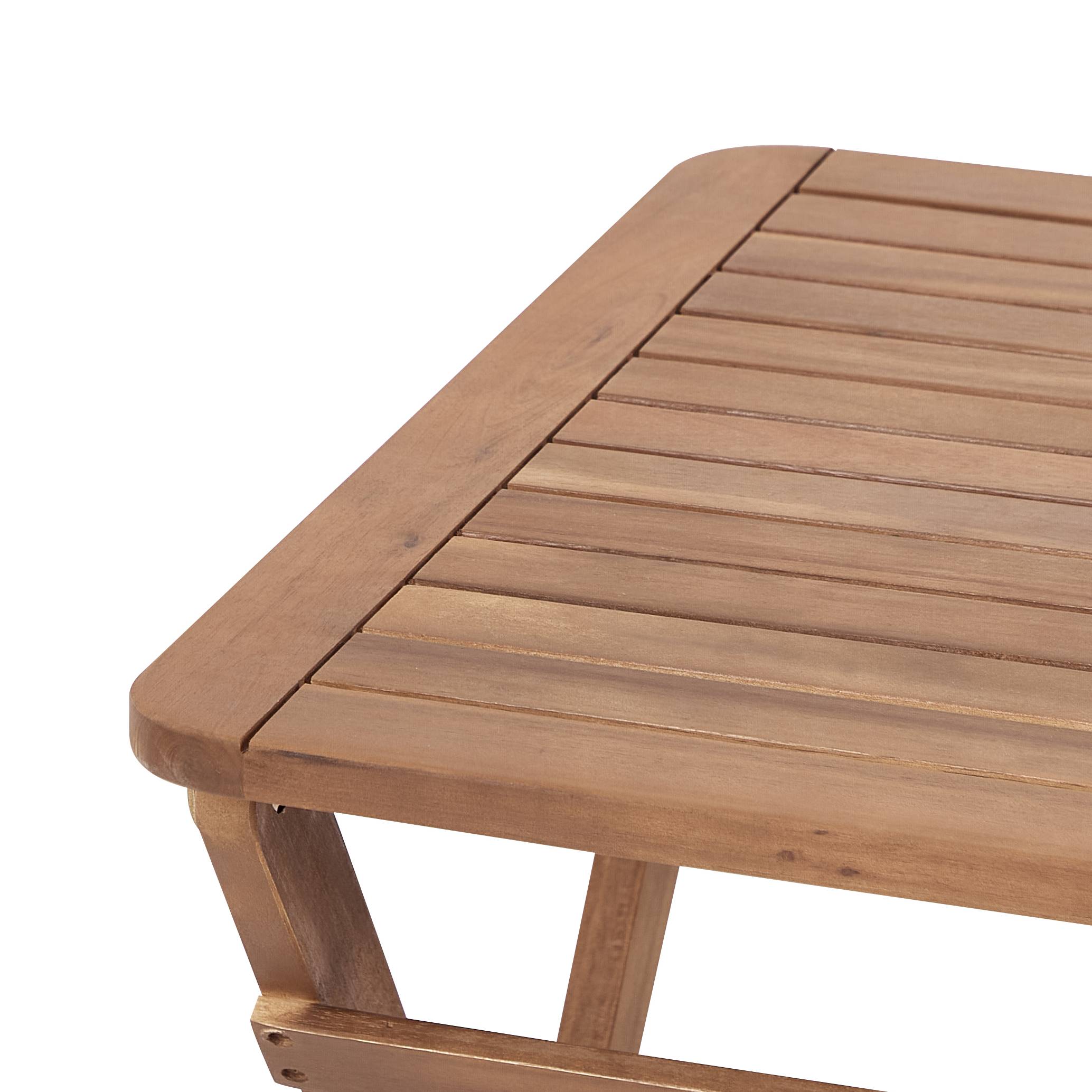 Table d'appoint, 2 Personnes Bois d'acacia certifié Marron PARAGGI - Beliani - Image 5