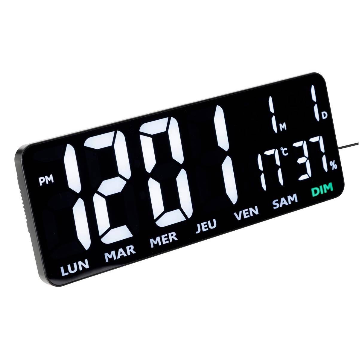 Horloge Digitale Design "Garrett" 35cm Noir