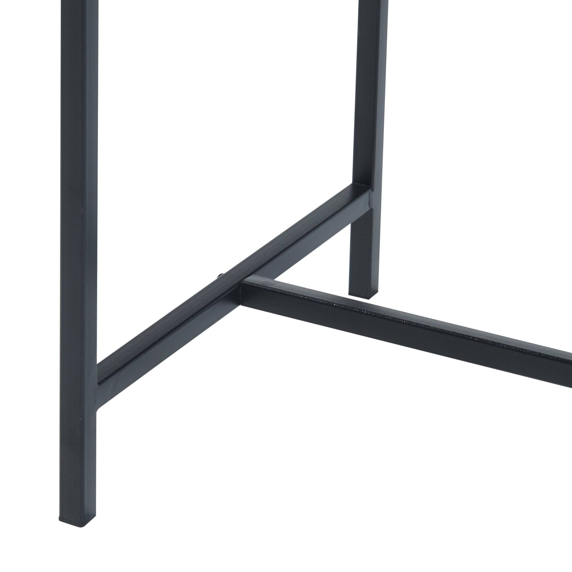 Support de plantes avec bac intégré 70 x 50 x 30 cm métal noir - Image 5