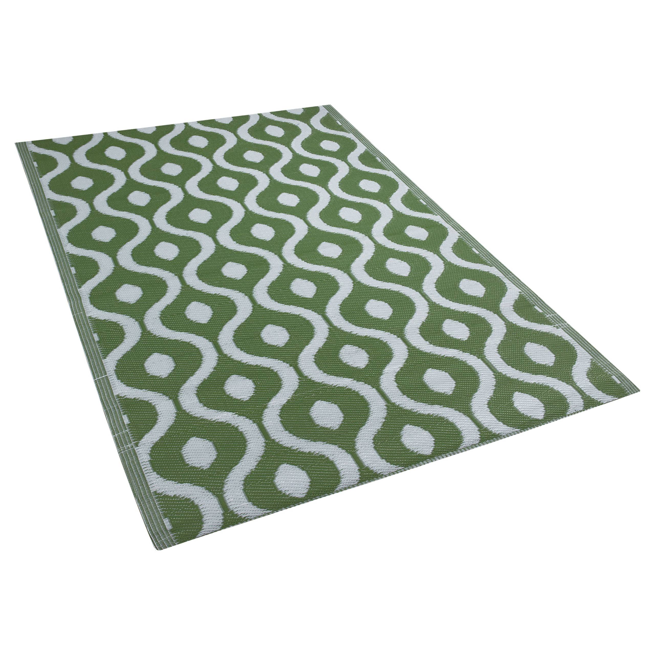 Beliani - Tapis D'Intérieur ou D'Extérieur Vert pour Décoration de Style Moderne et Scandinave pour Salon ou Terasse 120 x 180 cm Beliani - Imagen 4