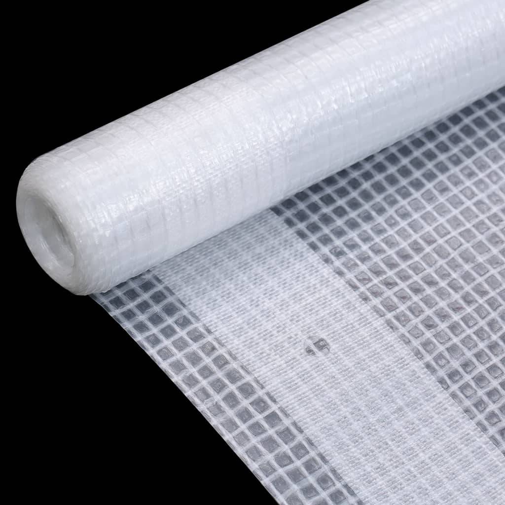Helloshop26 - Lot de 2 bâches construction de serres bâches de camping protection de meubles de jardin remorques jardin extérieur 260 g/m² 2x20 m blanc - Imagen 2